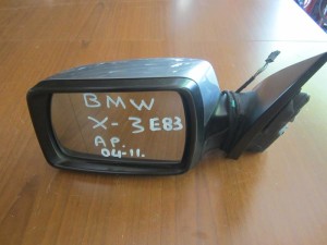 BMW X3 E83 2003-2010 ηλεκτρικός καθρέπτης αριστερός ασημί σκούρο (5 καλώδια)